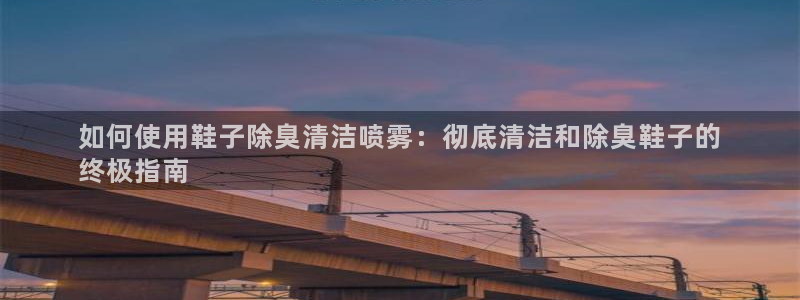 尊龙网站下分慢：如何使用鞋子除臭清洁喷雾：彻底清洁和除臭